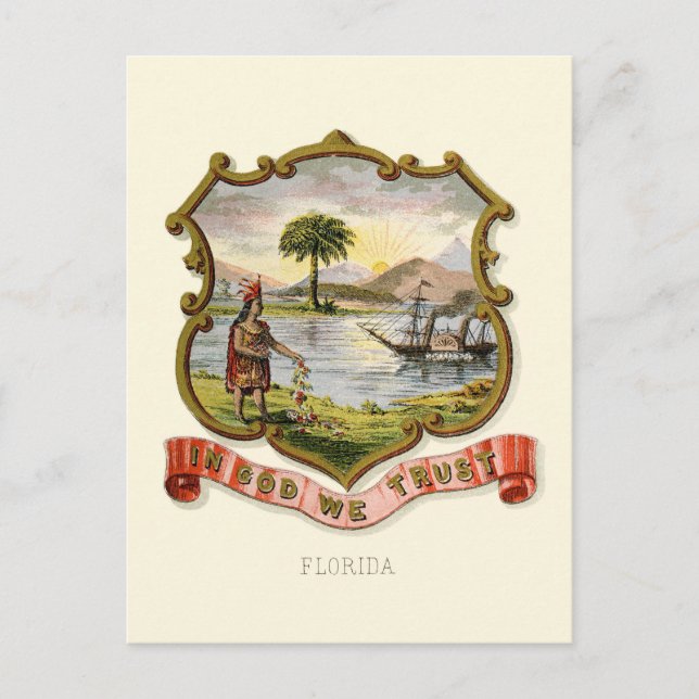 Florida-staten jackar av arm (1876) vykort (Framsida)