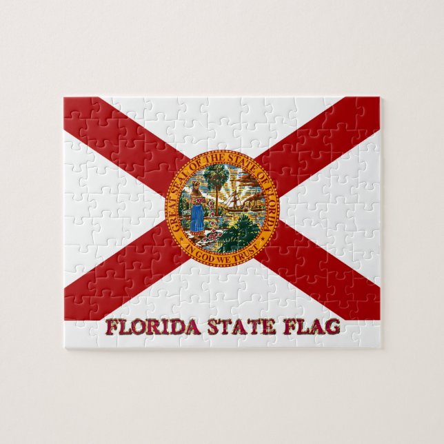Florida Statlig flagga 8 x 10 Pussel (Horisontell)
