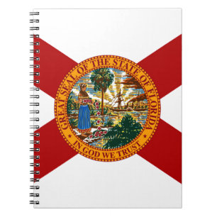 Florida Statlig flagga Anteckningsbok Med Spiral
