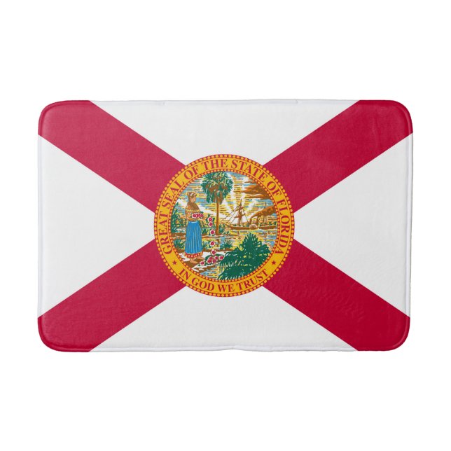Florida Statlig flagga Design Decor Badrumsmatta (Framsidan)
