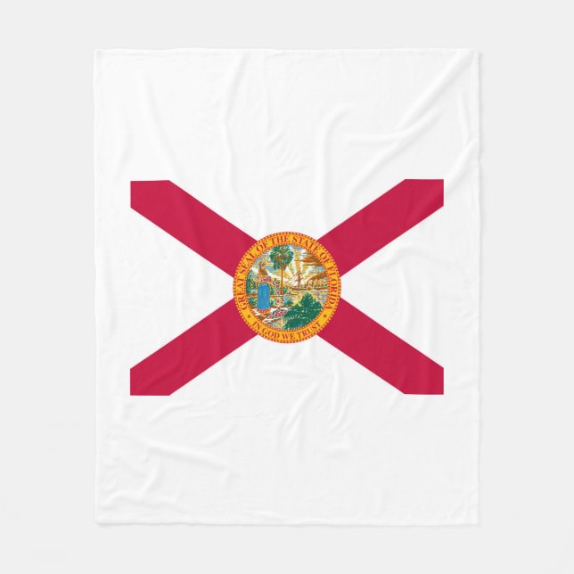 Florida Statlig flagga Design Decor Fleecefilt (Framsidan)