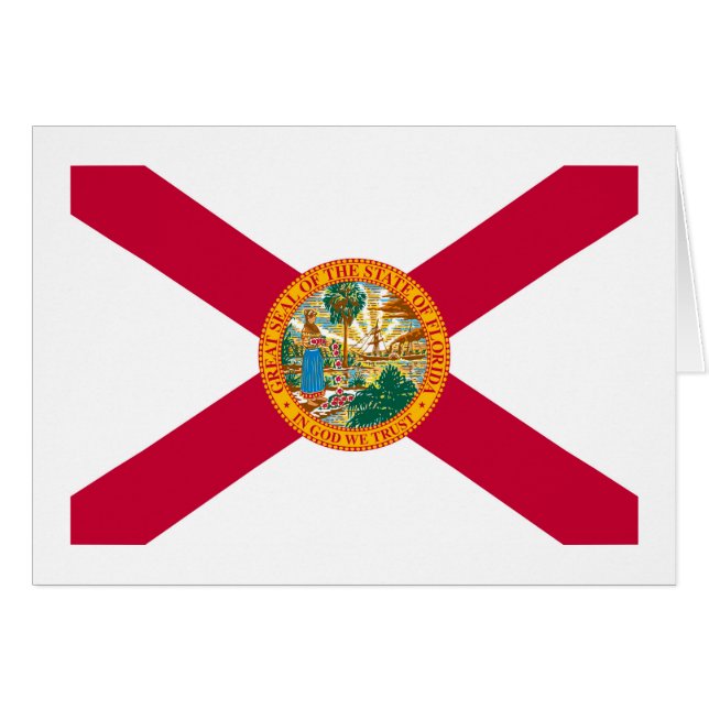 Florida Statlig flagga Design Hälsningskort (Framsidan Horizontal)