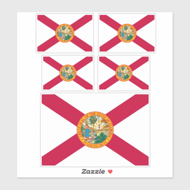 Florida Statlig flagga Design Klistermärken (Ark)