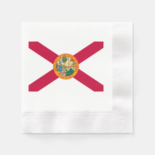 Florida Statlig flagga Design Pappersservett (Framsidan)