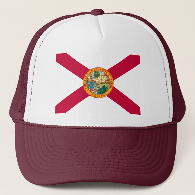 Florida Statlig flagga Design Truckerkeps (Framsida)