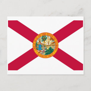 Florida Statlig flagga Design Vykort