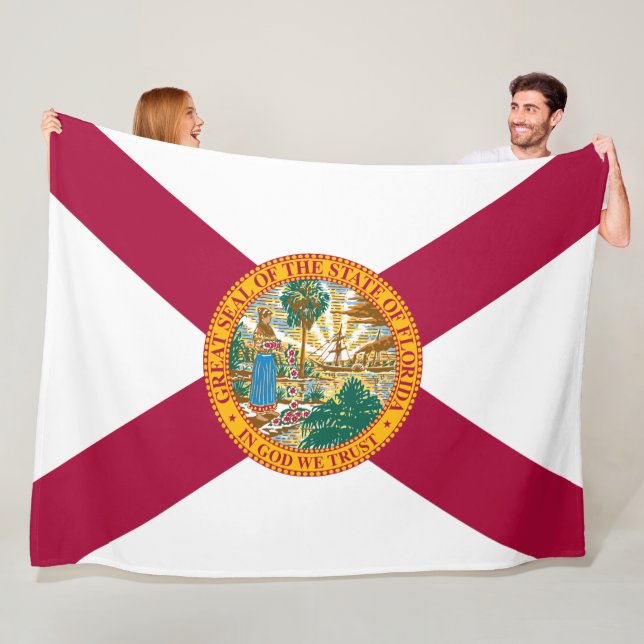 Florida Statlig flagga Fleecefilt (På plats)