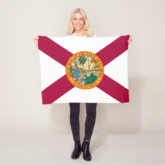 Florida Statlig flagga Fleecefilt (På plats)
