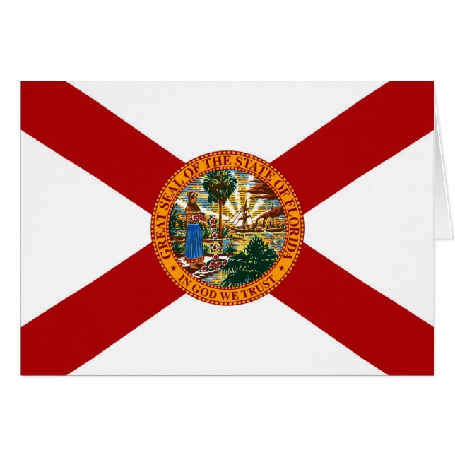 Florida Statlig flagga Hälsningskort (Framsidan Horizontal)