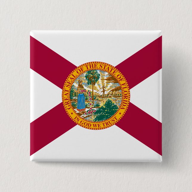 Florida Statlig flagga Knapp (Framsida)