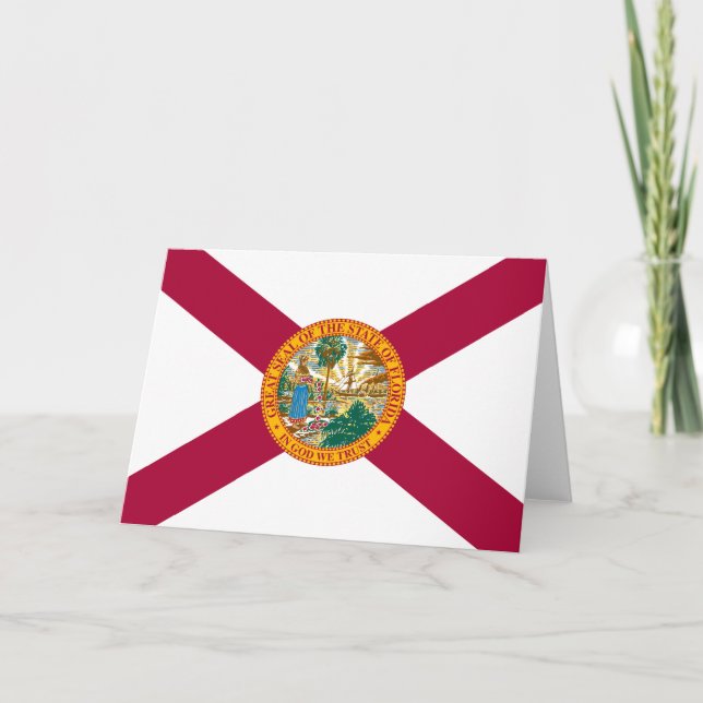 Florida Statlig flagga Kort (Framsida)