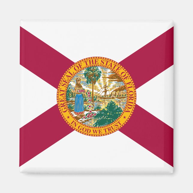 Florida Statlig flagga Magnet (Framsidan)