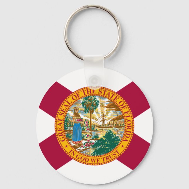 FLORIDA STATLIG FLAGGA NYCKELRING (Framsida)