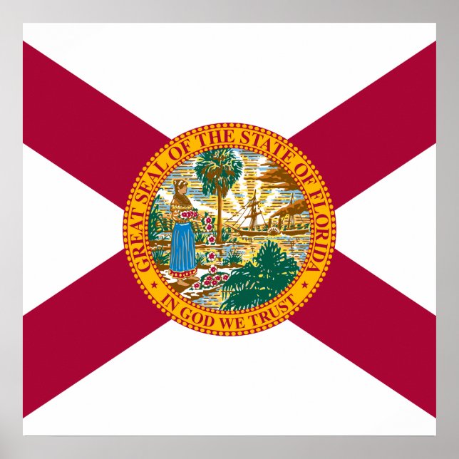 Florida Statlig flagga Poster (Framsidan)
