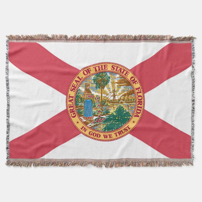 Florida Statlig flagga Print Patriotic Filt (Framsidan)