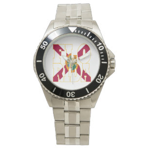 Florida statlig flagga text armbandsur