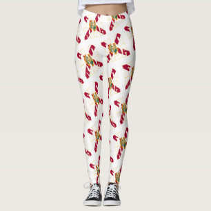 Florida statlig flagga text mönster leggings