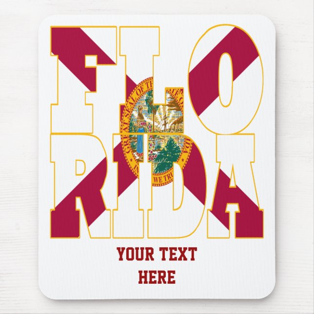 Florida statlig flagga text musmatta (Framsidan)