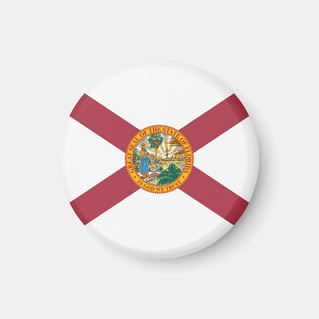 Florida Statlig flagga USA Magnet (Framsidan)