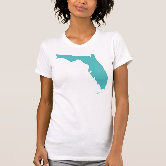 Florida statlig hjärta på Naples Tee Shirt (Framsida)