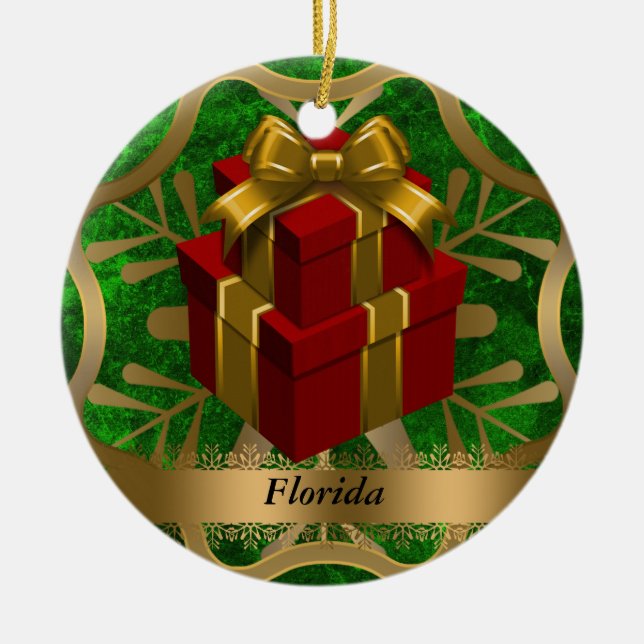Florida statlig julprydnad julgransprydnad keramik (Framsidan)