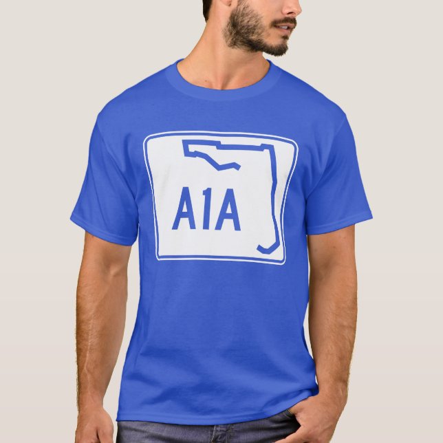 Florida statlig rutt A1A Tee Shirt (Framsida)