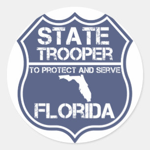 Florida statlig Trooper som ska skyddas och tjäna Runt Klistermärke