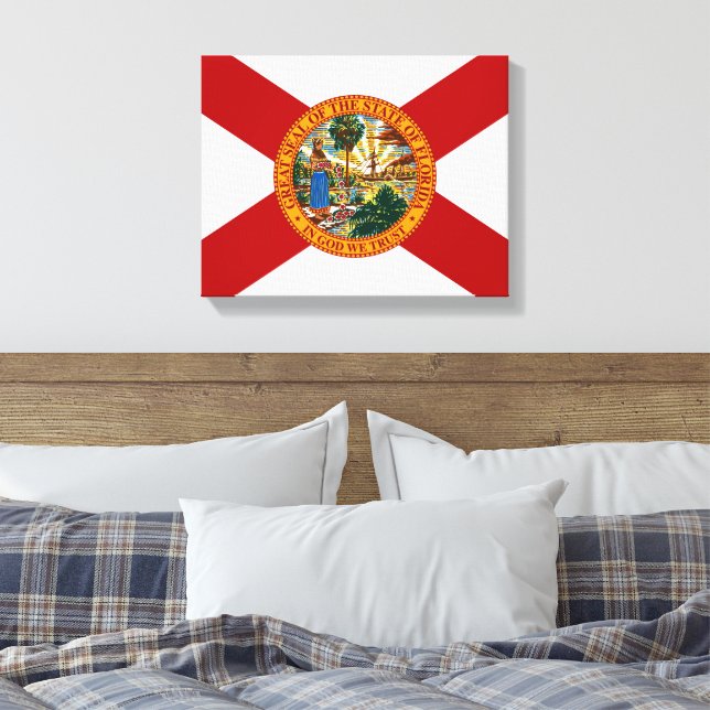 Florida Statsflagga Canvastryck (Insitu (sovrum))