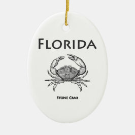 Florida stenkrabba julgransprydnad keramik