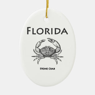 Florida stenkrabba julgransprydnad keramik