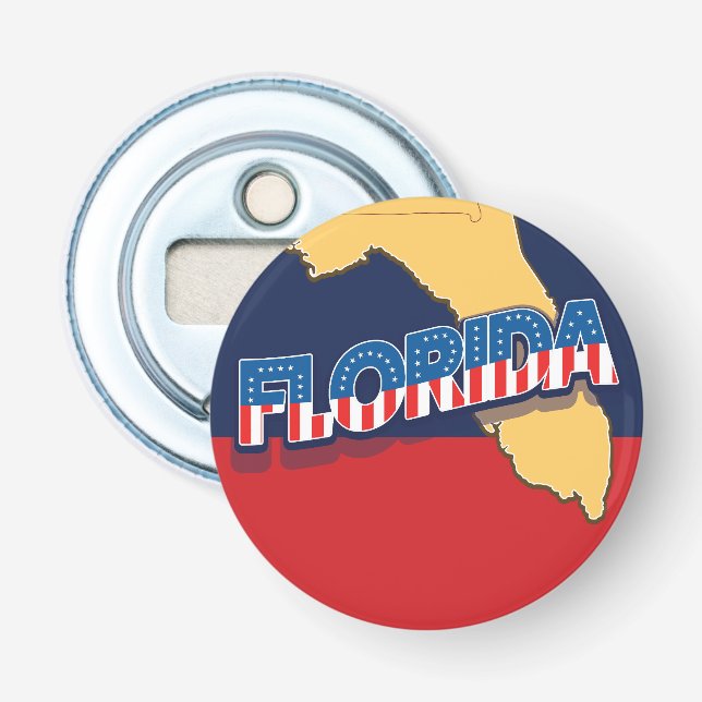 Florida stjärnor och randig karta flasköppnare (Framsidan)