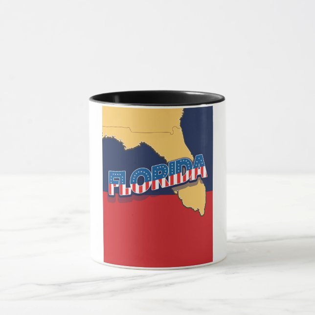 Florida stjärnor och randig karta mugg (Center)