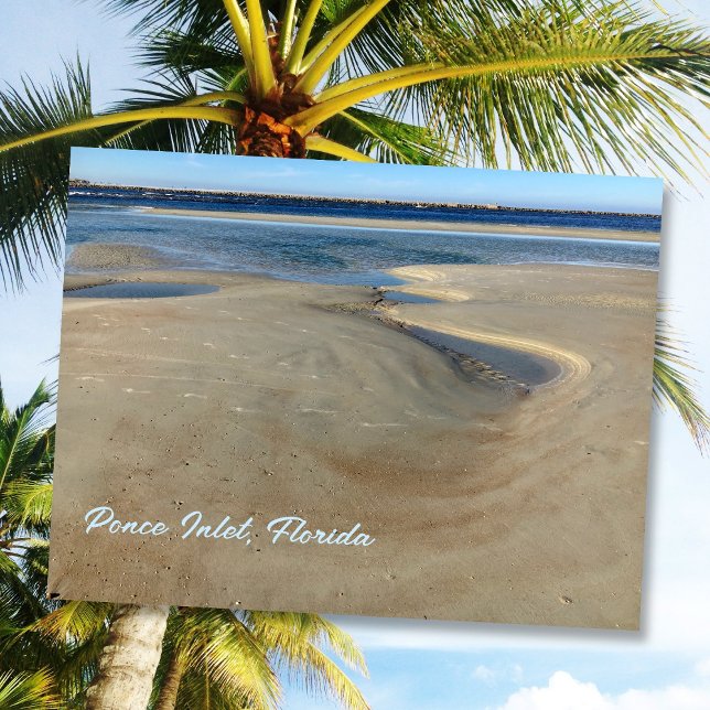 Florida Strand Ponce Inlet Vattenväg Fotografi Vykort (Skapare uppladdad)