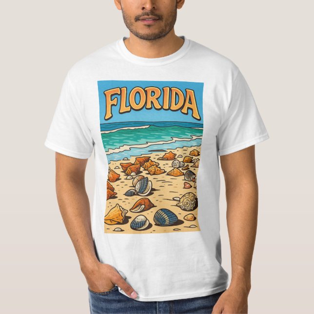 "Florida Strand"   T Shirt (Framsida)