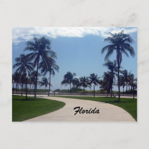 florida stranden väg vykort