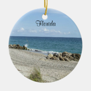 Florida strandprydnad julgransprydnad keramik
