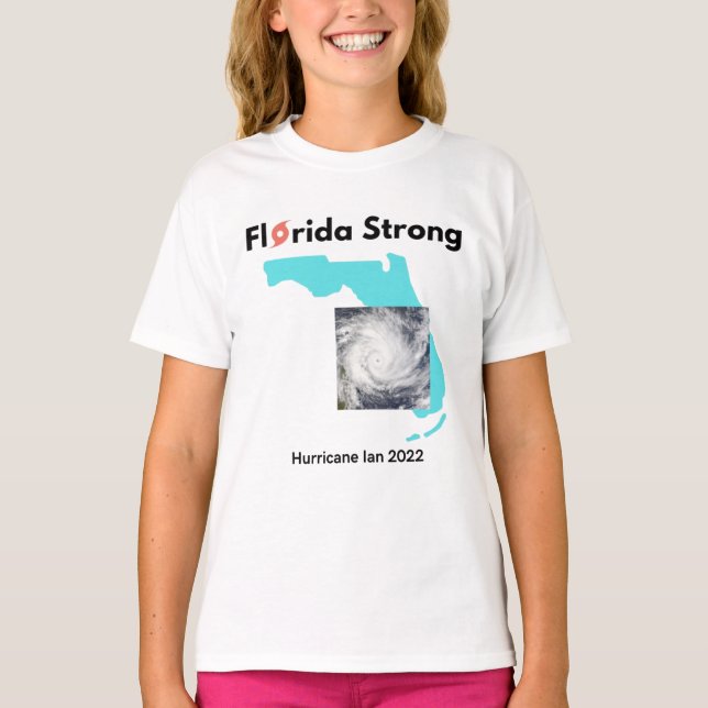 Florida Strong Hurricane Ian 2022 Survivor T Shirt (Framsida)