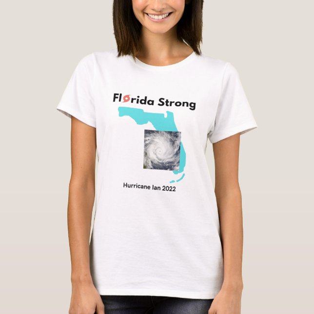 Florida Strong Hurricane Ian 2022 Survivor T Shirt (Framsida)
