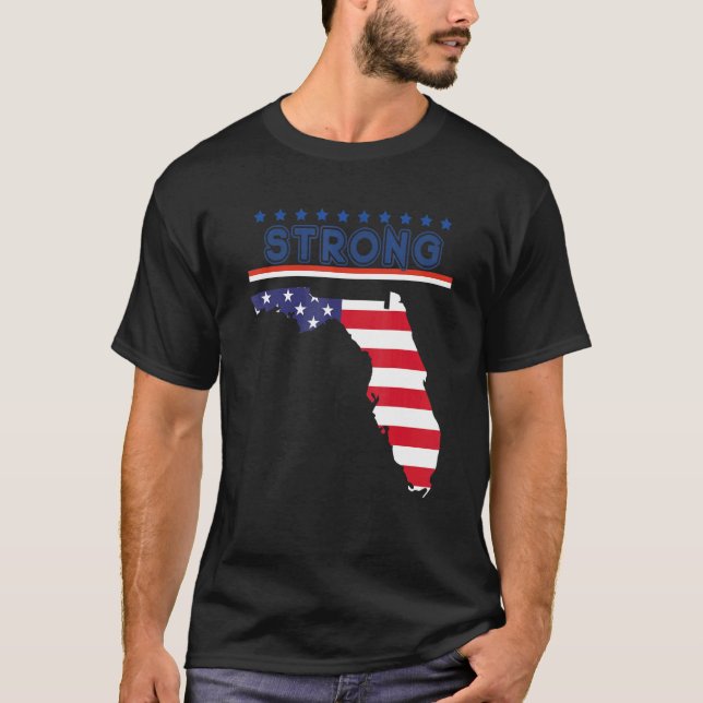 Florida Strong Support Manar & Women Apparel T Shirt (Framsida)