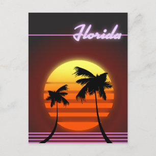 Florida Sunset 1984 poster Vykort