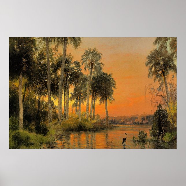 Florida Sunset av Hermann Herzog Poster (Framsidan)