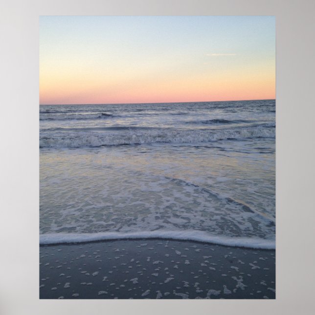 Florida Sunset Beach Ocean Photo Poster (Framsidan)