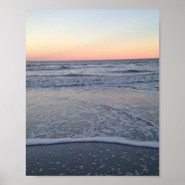 Florida Sunset Beach Ocean Photo Poster (Framsidan)