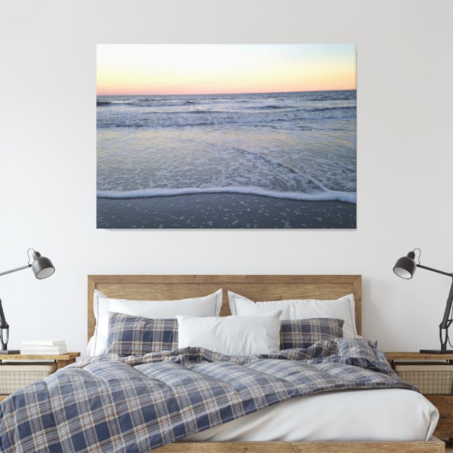 Florida Sunset Beach Ocean Photo Poster Canvastryck (Insitu (sovrum))