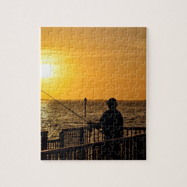 Florida Sunset Fishing - 8x10 - 110 pc Pussel (Vertikal)