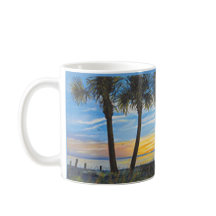 FLORIDA SUNSET HANDFLATAN TRÄD COFFEE MUGG