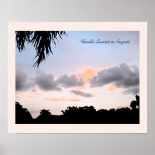 Florida Sunset i augusti Poster
