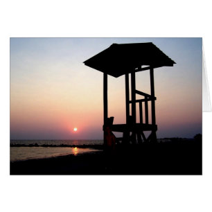Florida Sunset Lifeguard stand Hälsningskort