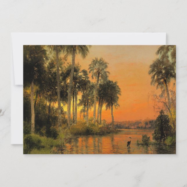 Florida Sunset, målning av Herman Herzog Julkort (Framsida)