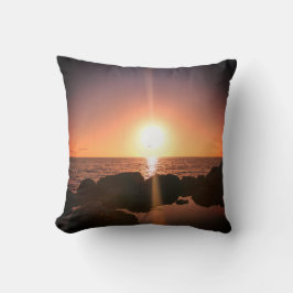 Florida Sunset på naturfotografi på stranden Kudde